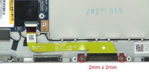 Unscrew and disconnect Connector Board (2 x M2 x 2mm).