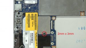 Unscrew bracket and remove Solid State Drive (1 x 