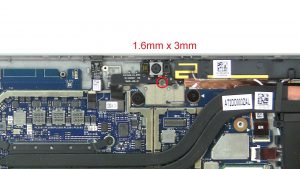 Unscrew and disconnect Front Facing Camera (1 X 1.6mm x 3mm).
