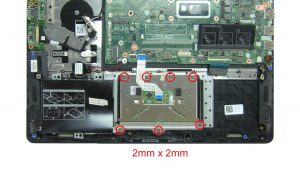Unscrew and disconnect Touchpad (7 x 