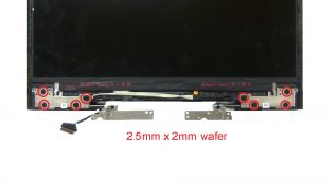 Unscrew and remove Display Hinges (8 x 2.5mm x 2mm).