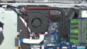 Unscrew and disconnect Cooling Fan (3 x 