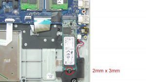 Unscrew and remove SSD (1 x 
