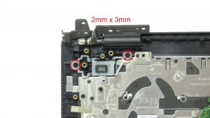 Unscrew and remove Power Button (2 x M2 x 3mm).