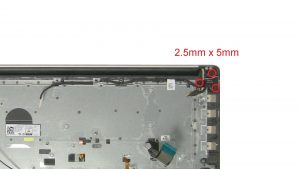 Unscrew and remove Display Assembly (5 x M2.5 x 5mm).