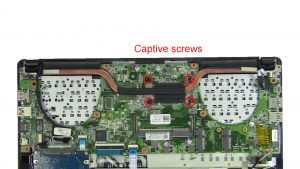 Unscrew and remove Heatsink (4 X captive screws).