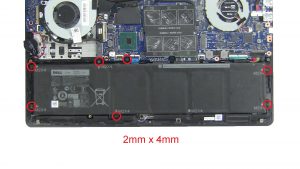 Unscrew and disconnect Battery (7 x 