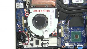 Unscrew and disconnect GPU Cooling Fan (2 x 