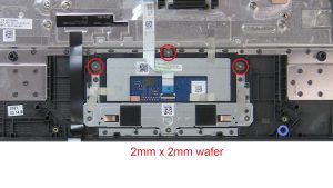 Unscrew and remove Touchpad (3 x M2 x 2mm wafer) (3 x 