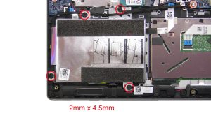 Unscrew and disconnect Hard Drive (4 X 2mm x 4.5mm).