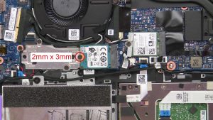 Unscrew and remove M.2 2230 SSD (1 x M2 x 3mm).