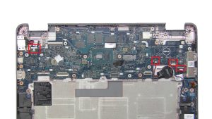Unscrew and disconnect Motherboard (5 x 