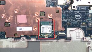 Unscrew bracket and remove M.2 SSD (1 x 