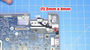 Unscrew and remove the DC Jack/Charging Port (1 x 
