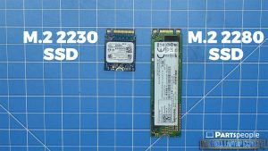 There are 2 SSD options for this laptop. The smaller 2230 SSD and the larger 2280 SSD. The only difference between them is their physical size and the need for a support bracket for the 2230 (shown in this repair).