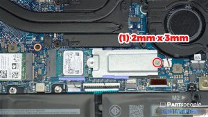 Unscrew and remove the SSD bracket assembly (1 x M2 x 3mm).