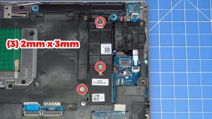 Unscrew and slide out the M.2 2230 SSD assembly (3 x M2 x 3mm).