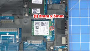 Unscrew and remove the Wireless/WiFi Card (1 x 