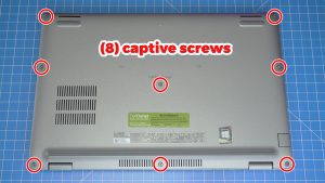Loosen screws then pry apart and remove Bottom Base Cover (8 x captive screws).