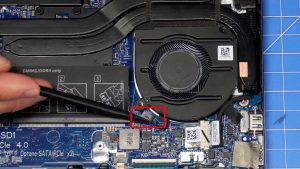 Disconnect and remove the cooling fan.