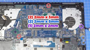 Unscrew the Motherboard (2 x 