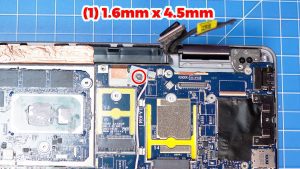 Unscrew and remove WiFi bracket (1 x 1.6mm x 4.5mm).