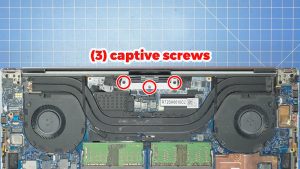 Unscrew and remove the LCD cable bracket (3 X captive screws).