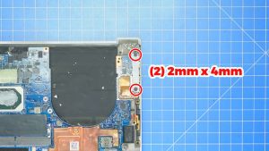 Unscrew and remove the USB-C bracket (2 x M2 x 4mm).