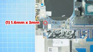Unscrew and remove the WiFi bracket (1 X 1.6mm x 3mm).