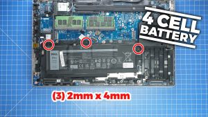 If you have a 4-Cell Battery, unscrew it and pull it out of the laptop (3 x 