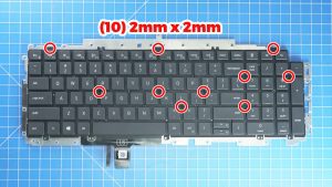 Unscrew and remove the Keyboard.