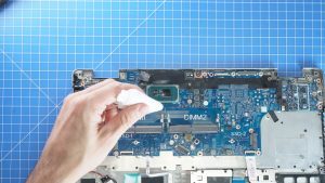 IF REPLACING THE HEATSINK: Wipe off the old thermal paste. Then add a small dot of new thermal paste before screwing back on the heatsink.