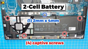 Unscrew and remove the Battery.