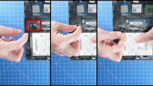 ***IF YOUR MODEL HAS A 2.5'' SATA HARD DRIVE: Disconnect the hard drive connector.