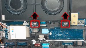 Disconnect the cooling fan cables.