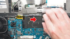 Separate the M.2 NVMe SSD from the bracket.
