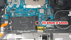 Unscrew and remove the SSD bracket (1 x M2 x 4mm).