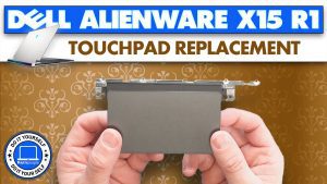 Peel away the tape to expose the upper touchpad screws.