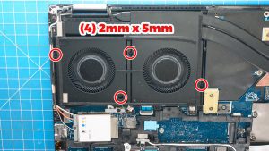 Unscrew the Cooling Fans (4 x 