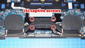 Unscrew and remove the Heatsink (4 x captive screws).