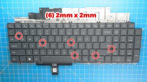 Unscrew and remove the Keyboard (6 x 