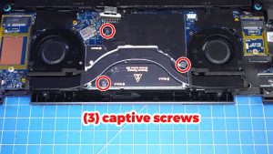 Unscrew and remove the Heatsink (3 x captive screws).