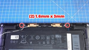 Unscrew and remove the WiFi antenna module (2 x 1.6mm x 3mm).