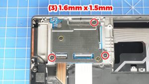 Unscrew and remove the keyboard controller bracket.