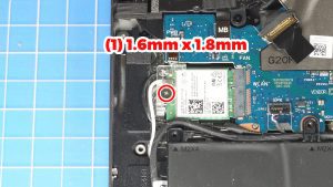 Unscrew and remove the WiFi bracket (1 x 1.6mm x 1.8mm).