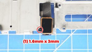 Unscrew and remove the Headset Port (1 x 1.6mm x 3mm).