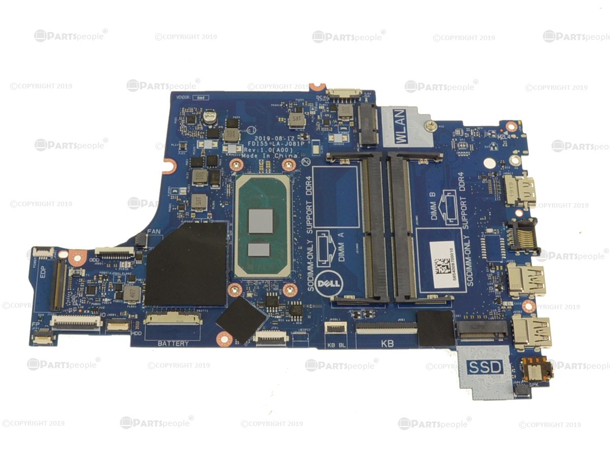 Dell OEM Inspiron 3593 Motherboard System Board Core i7 1.3GHz Quad Core -  Intel Graphics UMA - 04C38