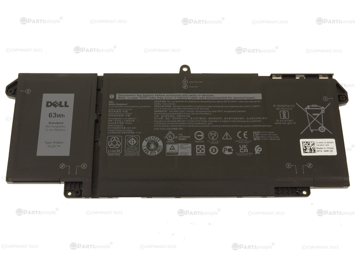 Dell OEM Original Latitude 5320 7320 7420 Battery 7FMXV