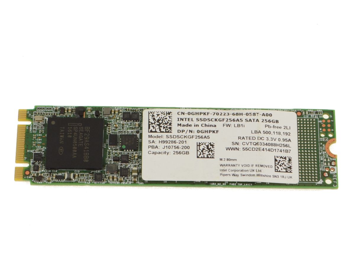 Intel 256GB SSD Hard Drive Card Hard Drive GHPKF